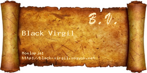 Black Virgil névjegykártya
